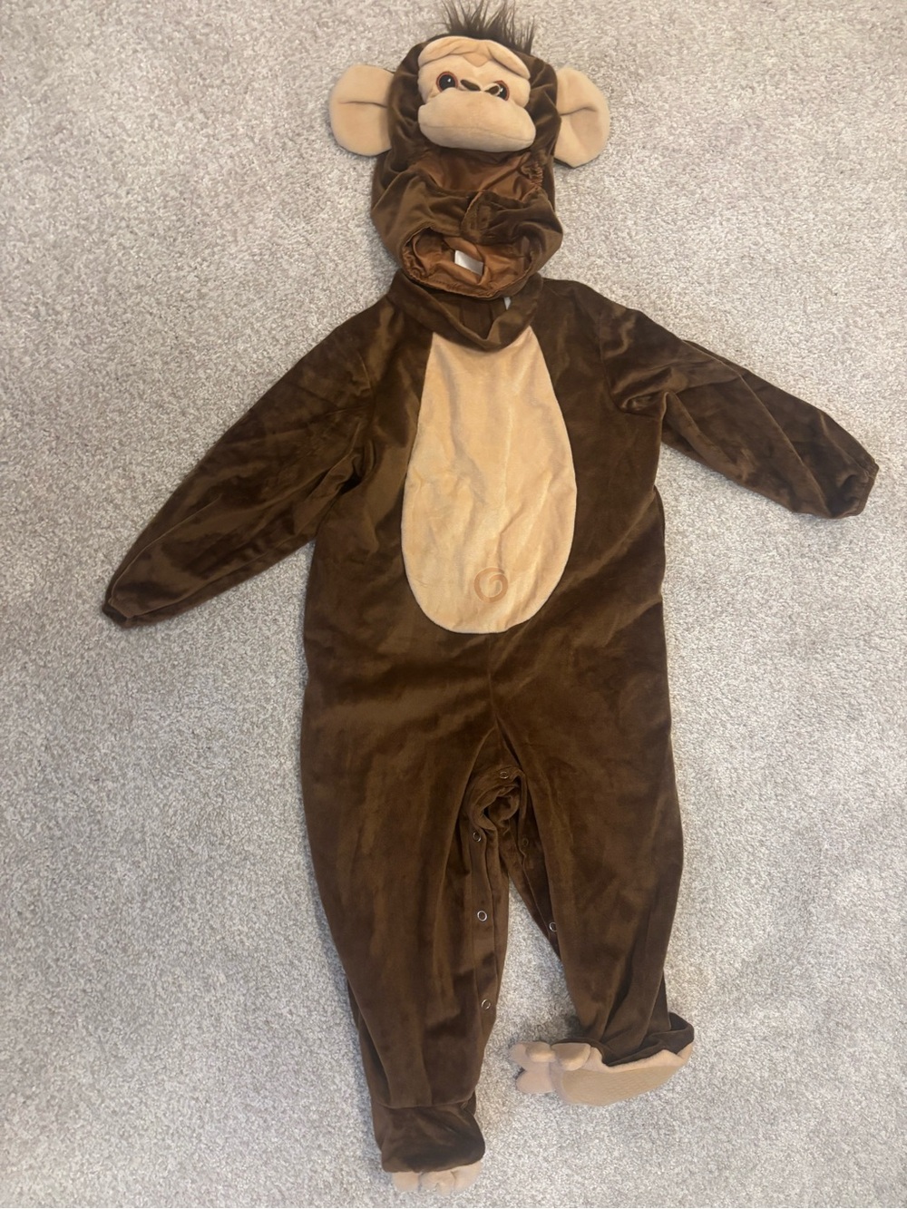 Kids Monkey Halloween Costume Brown Plush